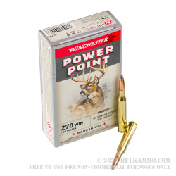 20 Rounds of .270 Win Ammo by Winchester Super-X - 130gr PP