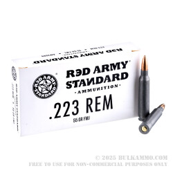 1000 Rounds of .223 Ammo by Red Army Standard - 55gr FMJ