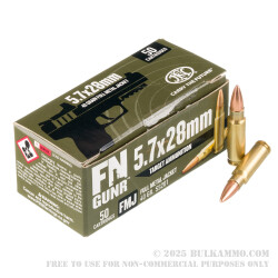 50 Rounds of 5.7x28mm Ammo by FN Herstal - 40gr FMJ