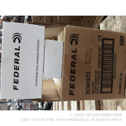 500 Rounds of 9mm Ammo by Federal *NON-DUTY* HST - 147gr JHP