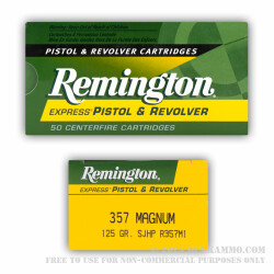 500  Rounds of .357 Mag Ammo by Remington - 125gr SJHP