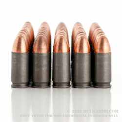 50 Rounds of 9mm Ammo by Wolf - 115gr FMJ