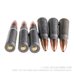 40 Rounds of 7.62x39mm Ammo by Tula - 124gr HP