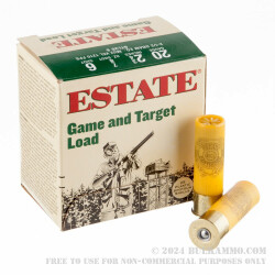 25 Rounds of 20ga Ammo by Estate Cartridge Game and Target - 2-3/4" 7/8 oz. #6 Shot