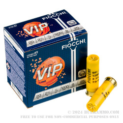 250 Rounds of 20ga Ammo by Fiocchi VIP - 7/8 ounce #8 shot