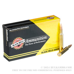 20 Rounds of .270 Win Ammo by Black Hills Gold - 130gr TSX