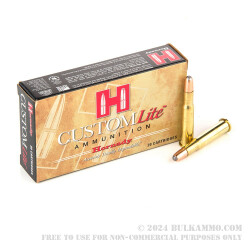 20 Rounds of 30-30 Win Ammo by Hornady Custom Lite - 150gr RN
