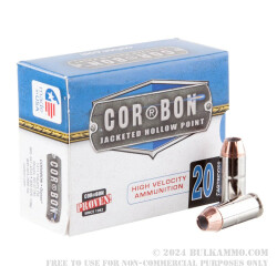 20 Rounds of 10mm Ammo by Corbon - 165gr JHP