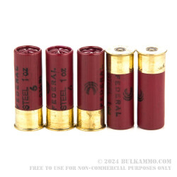 25 Rounds of 12ga Ammo by Federal - 1 ounce #6 Shot (Steel)