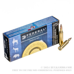 200 Rounds of .243 Win Ammo by Federal Power-Shok - 100gr SP