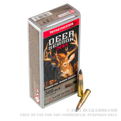 200 Rounds of .300 AAC Blackout Ammo by Winchester Deer Season XP - 150gr Extreme Point