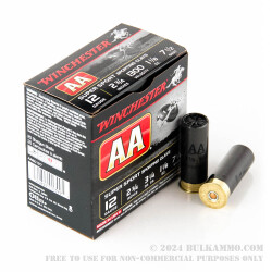 250 Rounds of 12ga Ammo by Winchester AA Sporting Clay - 1 1/8 ounce #7 1/2 shot