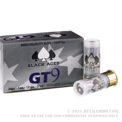 200 Rounds of 12ga Ammo by Black Aces Tactical - 1 ounce Rifled Slug