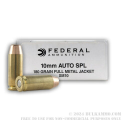 50 Rounds of 10mm Ammo by Federal - 180gr FMJ