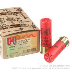 10 Rounds of 12ga 3" Turkey Ammo by Hornady - 1 1/2 ounce #5 heavy magnum shot