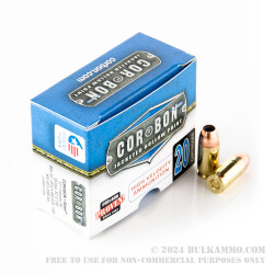 20 Rounds of .380 ACP Ammo by Corbon - 90gr JHP