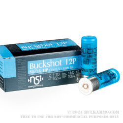 10 Rounds of 12ga Ammo by NobelSport LE - 2-3/4"  00 Buck