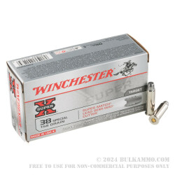 50 Rounds of .38 Spl Ammo by Winchester Super-X - 158gr LSWC