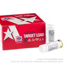250 Rounds of 12ga Ammo by Stars & Stripes - 2-3/4" 1 ounce #8 shot