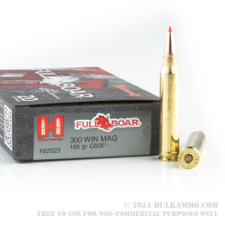 20 Rounds of .300 Win Mag Ammo by Hornady - 165gr GMX