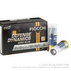 250 Rounds of 12ga Ammo by Fiocchi - 1 ounce Rifled Slug