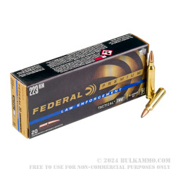 500 Rounds of .223 Ammo by Federal Premium - 64gr TRU Soft Point