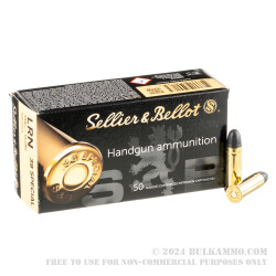 50 Rounds of .38 Spl Ammo by Sellier & Bellot - 158gr LRN