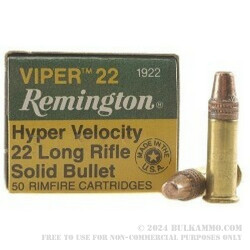 500 Rounds of .22 LR Viper Ammo by Remington - 36gr TC-SB