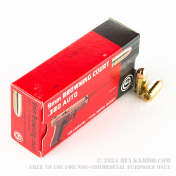50 Rounds of .380 ACP Ammo by GECO - 95gr FMJ