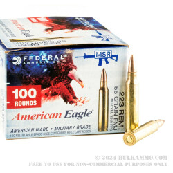 100 Rounds of .223 Ammo by Federal - 55gr FMJ