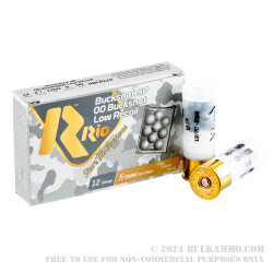 5 Rounds of 12ga Low Recoil Ammo by Rio Royal Buck  -  00 Buck