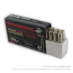 20 Rounds of .308 Win Ammo by Winchester Supreme PDX1 - 120gr JHP