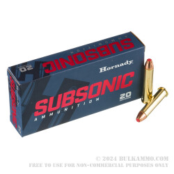 20 Rounds of .45-70 Ammo by Hornady Subsonic - 410gr Sub-X