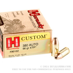 25 Rounds of .380 ACP Ammo by Hornady - 90gr JHP