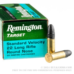 50 Rounds of .22 LR Ammo by Remington - 40gr LRN