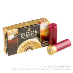 5 Rounds of 12ga Ammo by Federal LE with FliteControl Wad-  00 Buck