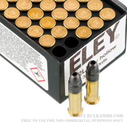 50 Rounds of .22 LR Ammo by Eley High Velocity - 38gr HP