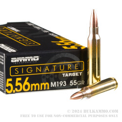 500 Rounds of 5.56x45 Ammo by Ammo Inc. - 55gr FMJ M193