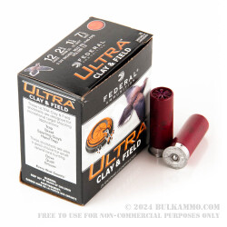 25 Rounds of 12ga Ammo by Federal - 2-3/4" 1-1/8 ounce #7-1/2 shot