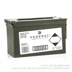 175 Rounds of 12ga 9P Ammo by Federal in Ammo Can - 00 Buck