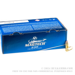 250 Rounds of .40 S&W Ammo by Magtech - 180gr FMJ