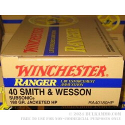 Winchester Ranger 40 S&W Defense Ammo For Sale