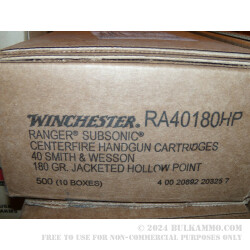 Winchester Ranger 40 S&W Defense Ammo For Sale