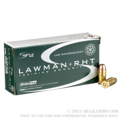 1000 Rounds of .45 ACP Ammo by Speer Lawman RHT - 155gr Frangible
