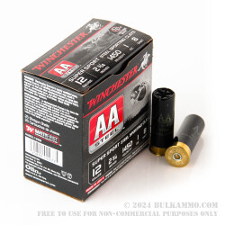 250 Rounds of 12ga Ammo by Winchester AA Steel - 1 ounce #8 steel shot