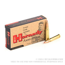 20 Rounds of .308 Win Ammo by Hornady - 168gr A-MAX Match