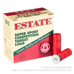 250 Rounds of 12ga Ammo by Estate Super Sport Competition - 1 1/8 ounce #7 1/2 shot