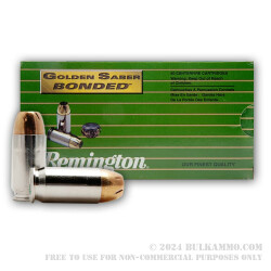 500 Rounds of .45 ACP Ammo by Remington Golden Saber Bonded - 185gr JHP