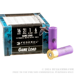 250 Rounds of 16ga Ammo by Federal - 1 ounce #6 shot