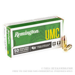 50 Rounds of 9mm Ammo by Remington - 124gr MC